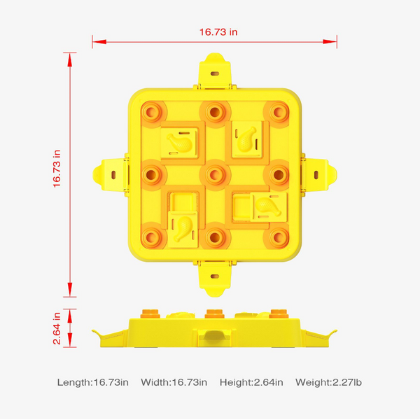 Elosung Green Interactive Slow Feeder Puzzle Toy For Dogs Durable Pet Food Dispenser Bowl Dishes Feeders & Fountains