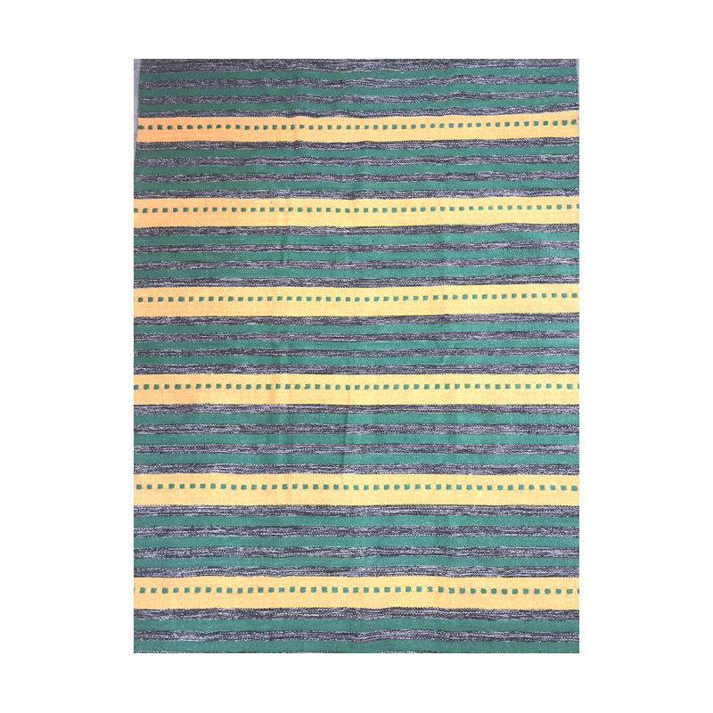 Status Collections Green/Yellow Cotton Kilim Rug 90X150 Cm Or 150X200cm Rugs