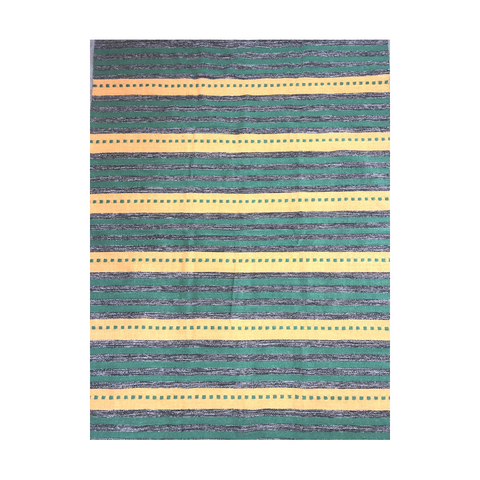 Status Collections Green/Yellow Cotton Kilim Rug 90X150 Cm Or 150X200cm Rugs