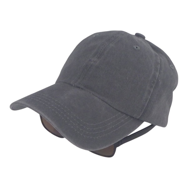 Bstc 6 Panel Baseball Cap Distressed Cotton Grey Hats & Headwear