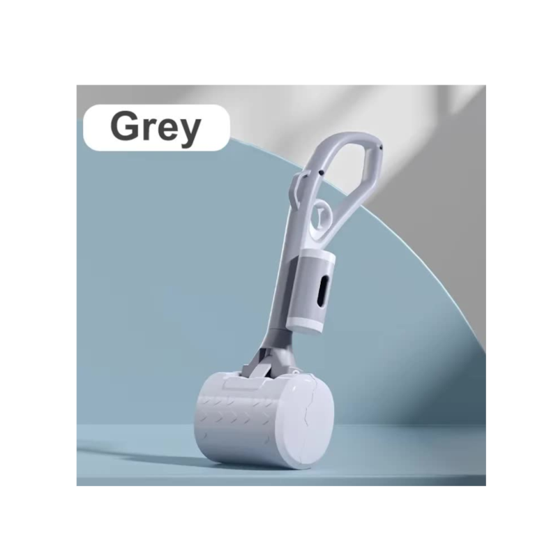 Grey Dog Poop Scooper With Large 9.5Cm Opening Ergonomic Handle Lightweight 320G Pet Waste Picker Pooper Scooper & Bags