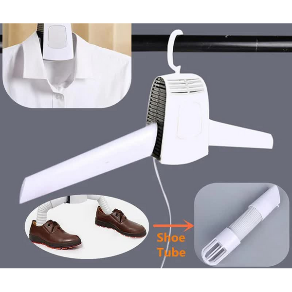 Elosung Grey Portable Intelligent Clothes Drying Hanger Quick With 3D Airflow For Travel And Home Dryers