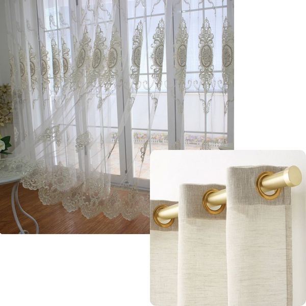 150 Centimetre White Style Flower Indoor Decorative Sheer Curtain Curtains & Drapes