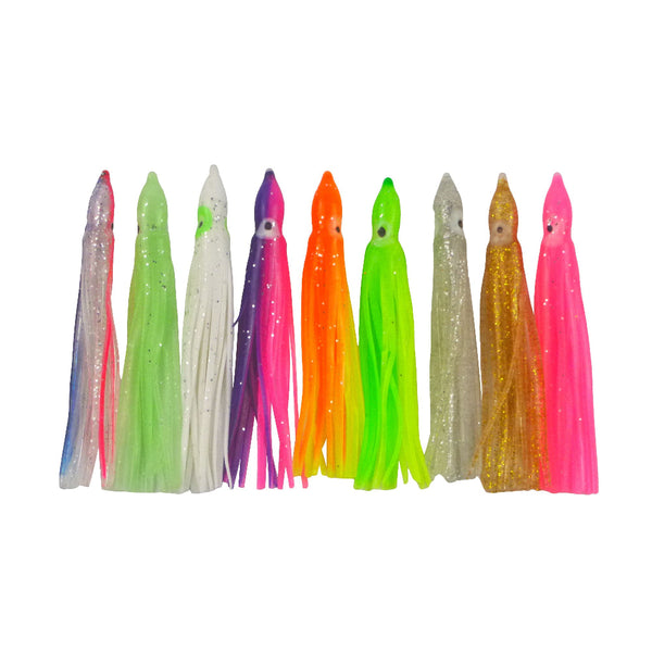 Swimerz Octopus Skirts 100Mm Silver Glitter 5 Pack Baits & Lures