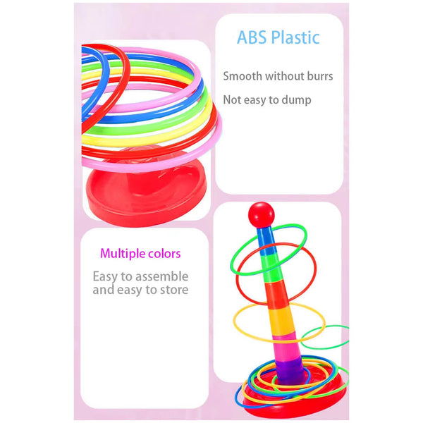 Children Throw Circle Game Ferrule Stacked Toys Fun Indoor Outdoor Parent Interactive Layers Early Education Gift Blankets & Throws