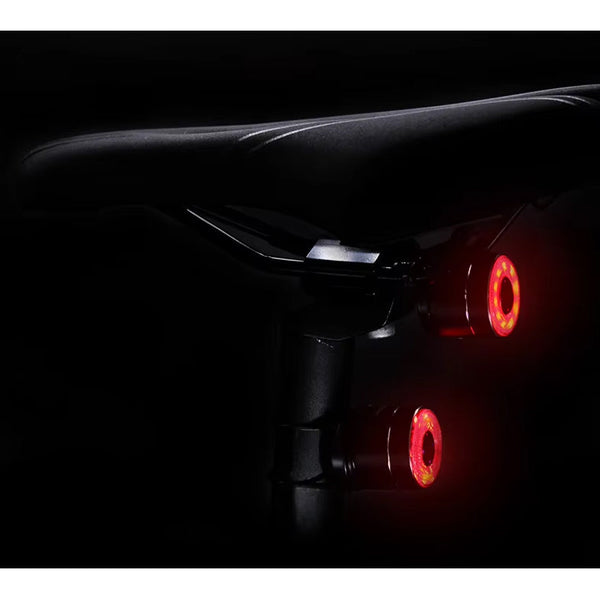 Antusi A8 Wireless Bike Rear Light Bell Anti Theft Alarm & Auto Brake Taillight Lights & Reflectors