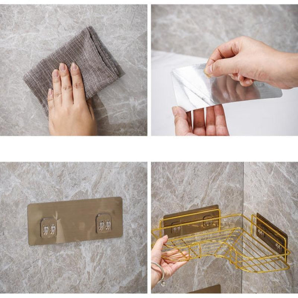 Corner Shelf Shower Black No Drill Storage Rack Holder Bathroom Accessories Other Bathroom Accessories