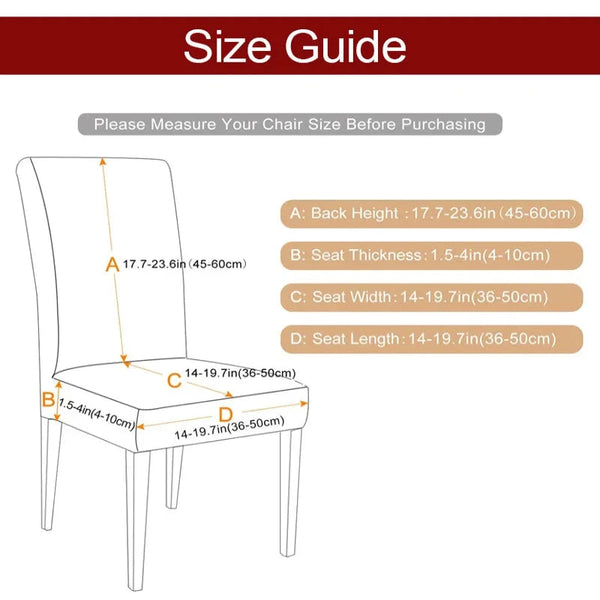 Beige Knitted Veins Design Chair Cover With Elastic Material For Dining Room Chair Covers