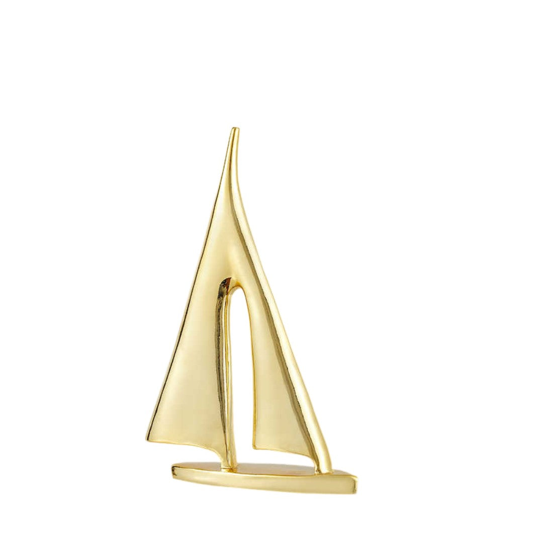 20Cm Gold Sailing Ship Metal Crafts Tabletop Decor Sculptures Figurines Sculptures & Figurines