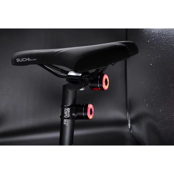 Antusi A8 Wireless Bike Rear Light Bell Anti Theft Alarm & Auto Brake Taillight Lights & Reflectors