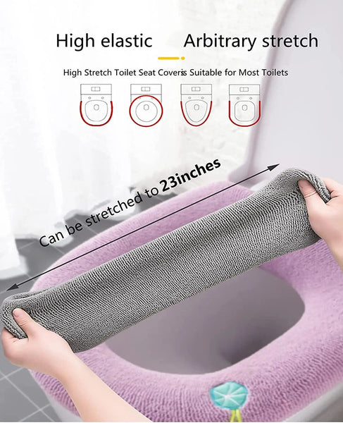 Toilet Seat Cover Yellow Washable Soft Mat Pad Cushion O Shape Bidet Accessories Bath Mats Rugs & Toilet Covers