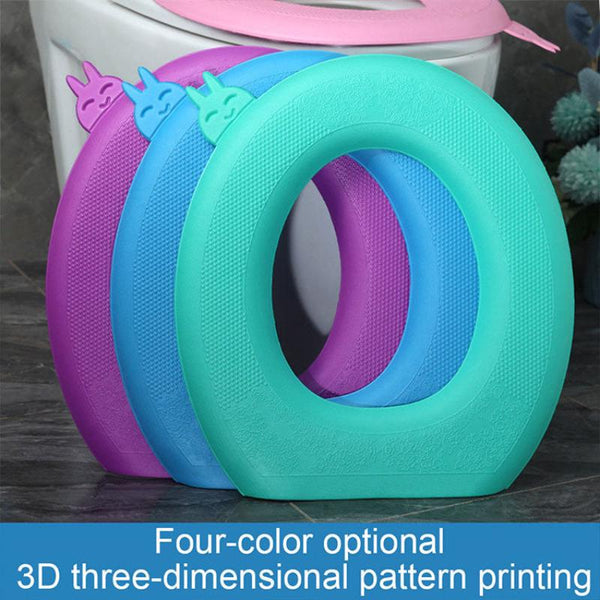 Green Washable Toilet Seat Cover Mat Pad Cushion O Shape Bathroom Accessories Bath Mats Rugs & Toilet Covers