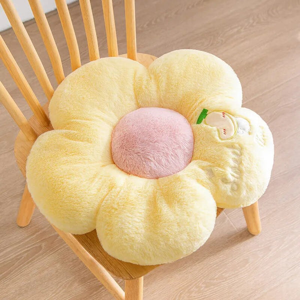 Plush Pillow Yellow Five Petal Flower Shape Stuffed Soft Cushion Decor 50Cm Cushions & Decorative Pillows
