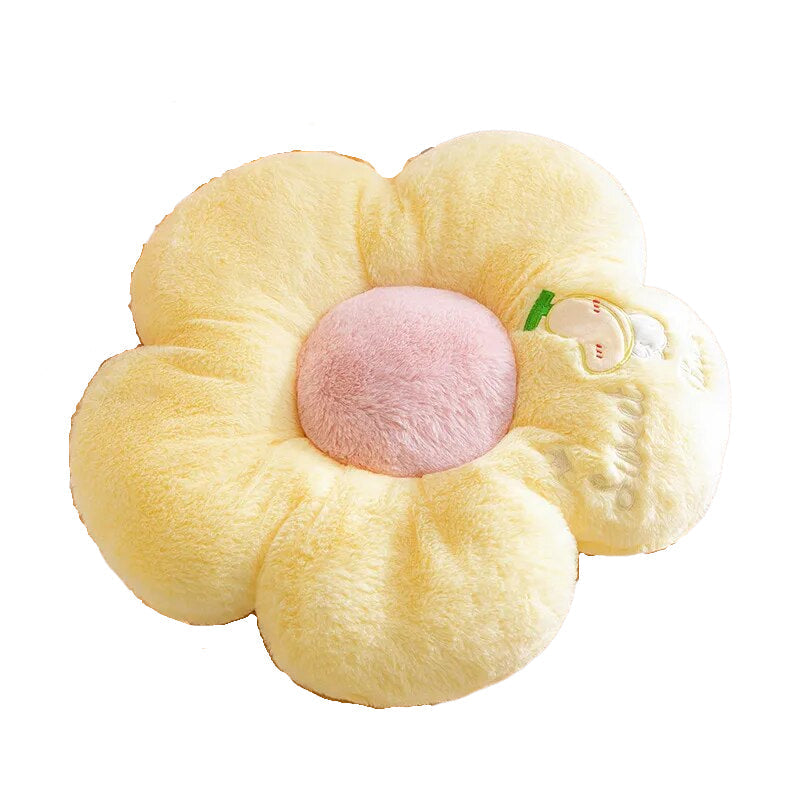Plush Pillow Yellow Five Petal Flower Shape Stuffed Soft Cushion Decor 50Cm Cushions & Decorative Pillows
