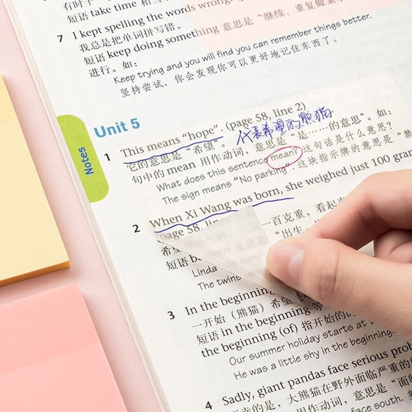 Waterproof Transparent Memo Pad Stationery For Office And School Use Sticky Notes