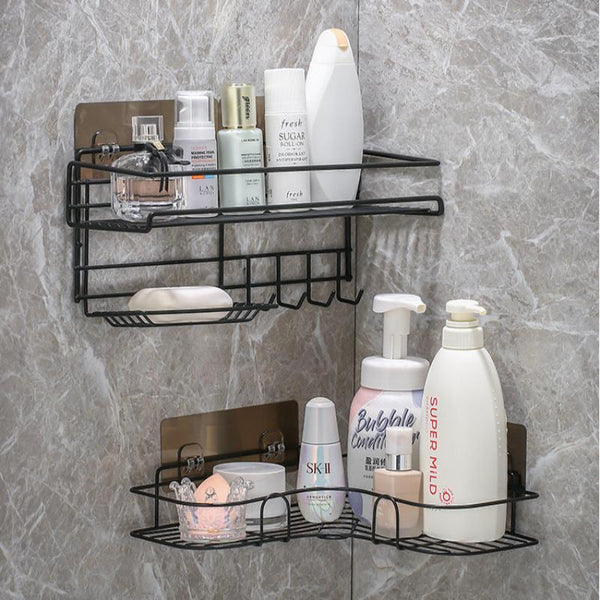 Corner Shelf Shower Black No Drill Storage Rack Holder Bathroom Accessories Other Bathroom Accessories