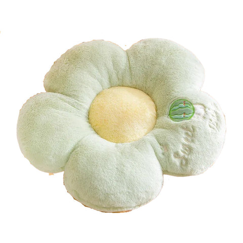 Plush Pillow Green Five Petal Flower Shape Stuffed Soft Cushion Decor 50Cm Cushions & Decorative Pillows
