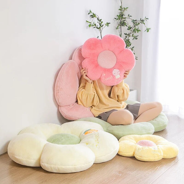 Plush Pillow Dark Pink Five Petal Flower Shape Stuffed Soft Cushion Decor 50Cm Cushions & Decorative Pillows