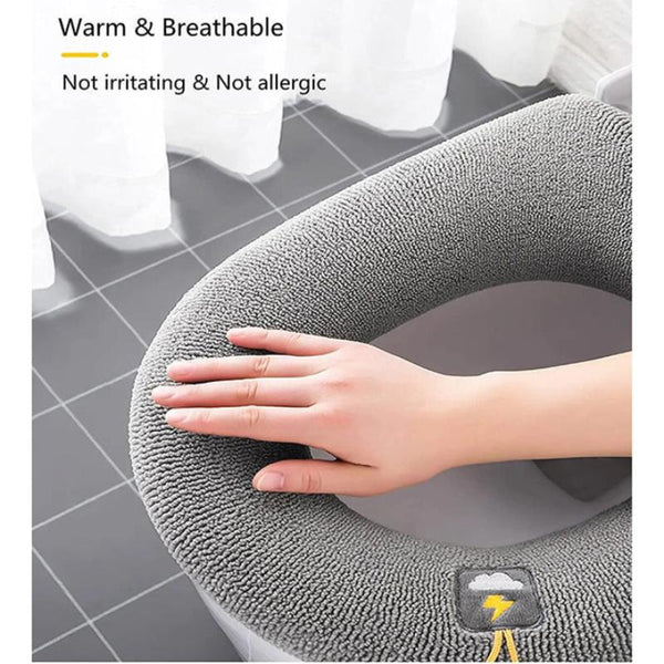 Toilet Seat B Green Washable Soft Mat Pad Cushion O Shape Cover Accessories Bath Mats Rugs & Toilet Covers