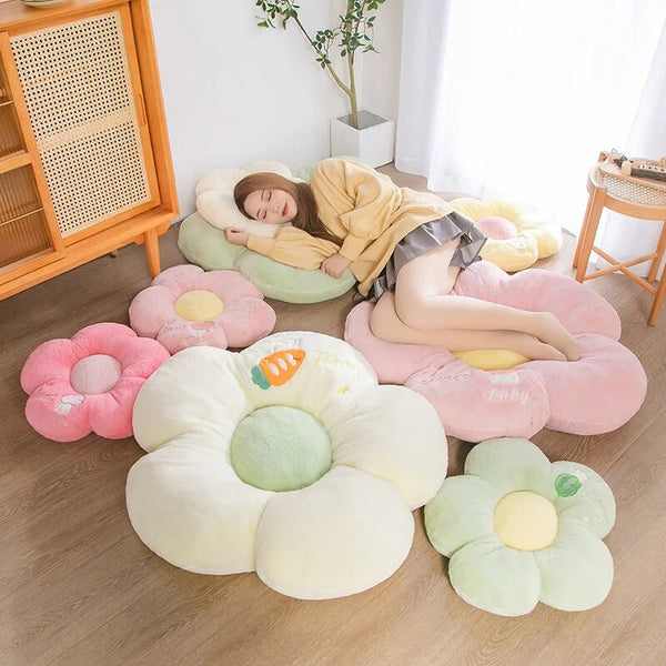 Plush White Five Petal Flower Shape Stuffed Soft Pillow Cushion Decor 50Cm Cushions & Decorative Pillows