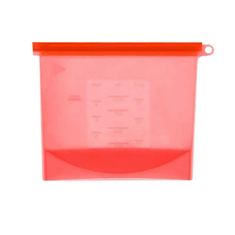 Silicone Bags Reusable Food Airtight Seal Grade For Vegetable Liquid Snack Meat Food Storage Bags