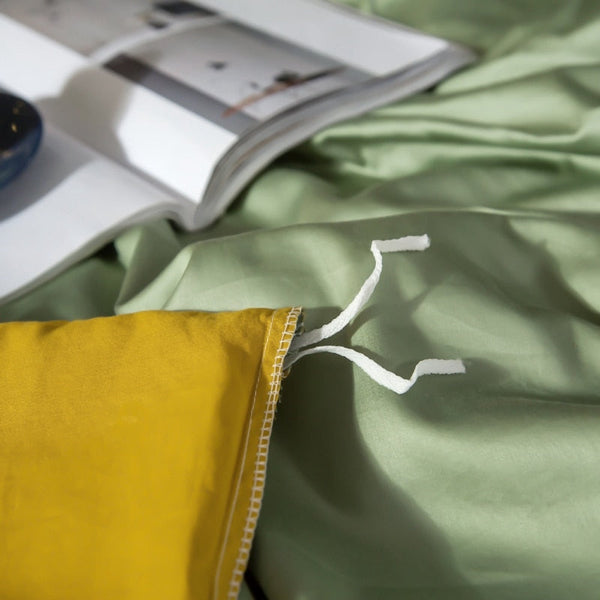 Duvet Comforter Set King Green Yellow Egyptian Cotton Thick Blanket Bedspread King Comforter Sets