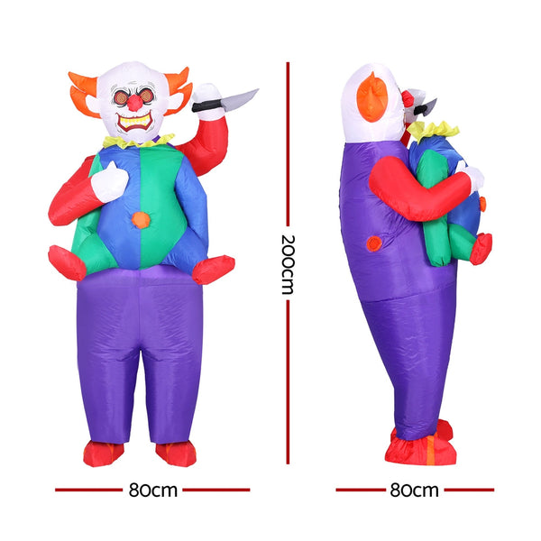 Inflatable Clown Costume Adult Suit Blow Up Party Fancy Dress Halloween Cosplay Unisex Costumes