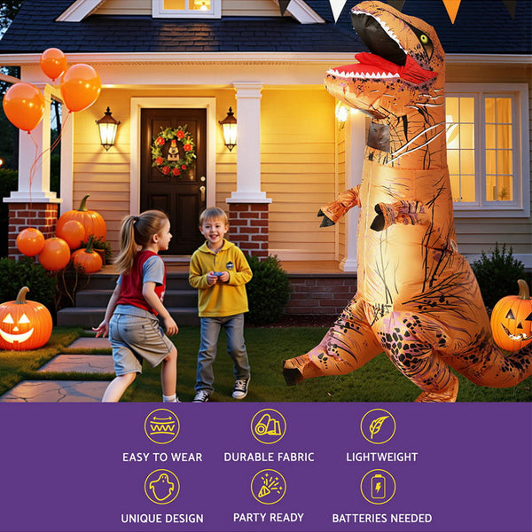 Inflatable Dinosaur Costume T Rex Adult Suit Blow Up Party Fancy Dress Halloween Xmas Cosplay Unisex Costumes