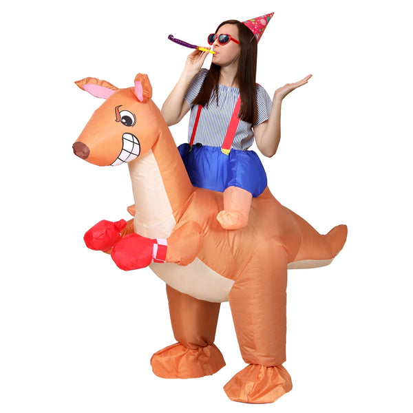 Inflatable Kangaroo Costume Adult Suit Blow Up Party Fancy Dress Halloween Cosplay Unisex Costumes