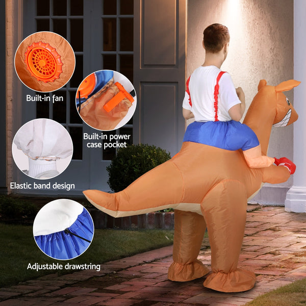 Inflatable Kangaroo Costume Adult Suit Blow Up Party Fancy Dress Halloween Cosplay Unisex Costumes