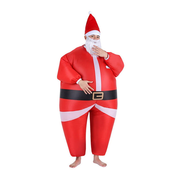 Inflatable Christmas Santa Claus Costume Adult Suit Blow Up Party Fancy Dress Xmas Cosplay Unisex Costumes