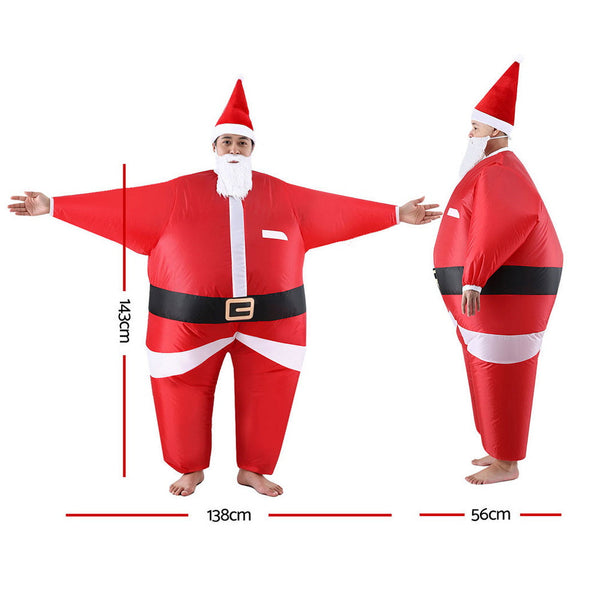 Inflatable Christmas Santa Claus Costume Adult Suit Blow Up Party Fancy Dress Xmas Cosplay Unisex Costumes