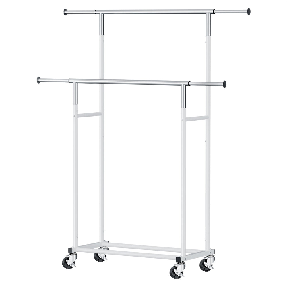 Artiss Clothes Rack Double Rod Airer Rail Coat Stand Adjustable Hanger Garment Racks