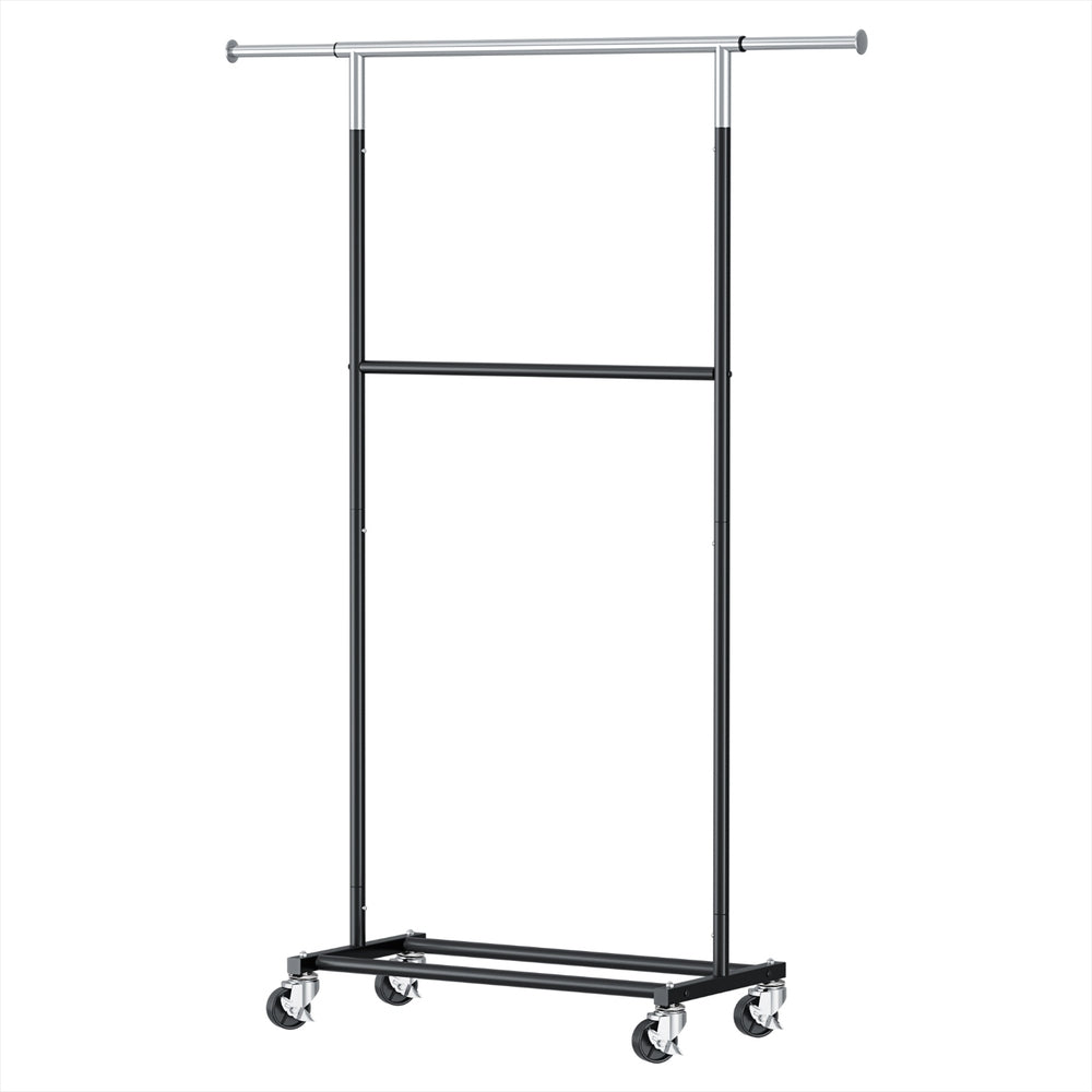 Artiss Clothes Rack Double Rod Airer Rail Coat Stand Adjustable Hanger Garment Racks