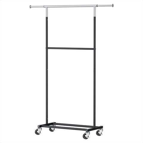 Artiss Clothes Rack Double Rod Airer Rail Coat Stand Adjustable Hanger Garment Racks