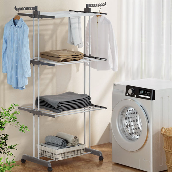 Clothes Airers Artiss Clothes Drying Rack 173Cm Coat Aier Hanger Foldable