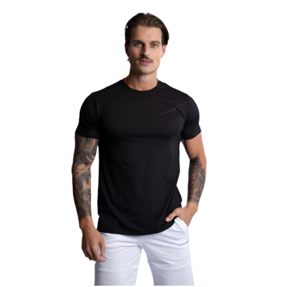 Hard Hitters Slim Fit Cotton Tee Black T Shirts