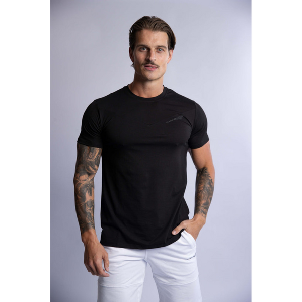 Hard Hitters Slim Fit Cotton Tee Black T Shirts