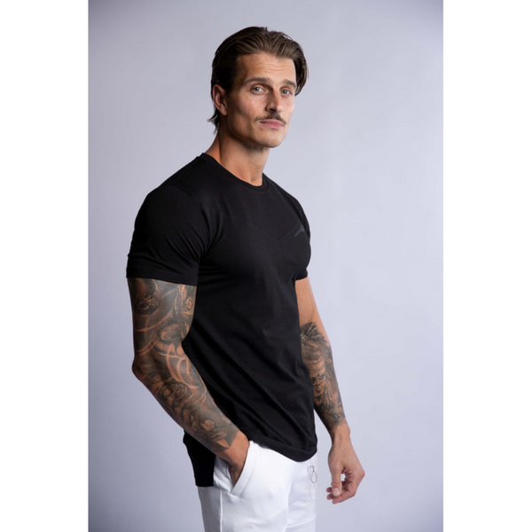 Hard Hitters Slim Fit Cotton Tee Black T Shirts