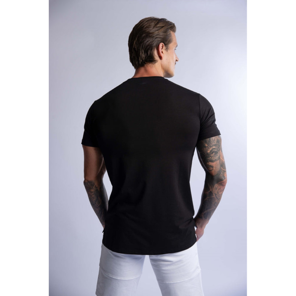 Hard Hitters Slim Fit Cotton Tee Black T Shirts