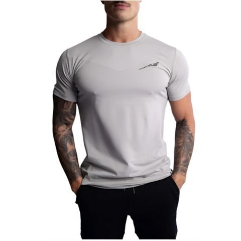 Hard Hitters Slim Fit Cotton Tee Silver Blue T Shirts