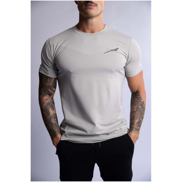 Hard Hitters Slim Fit Cotton Tee Silver Blue T Shirts