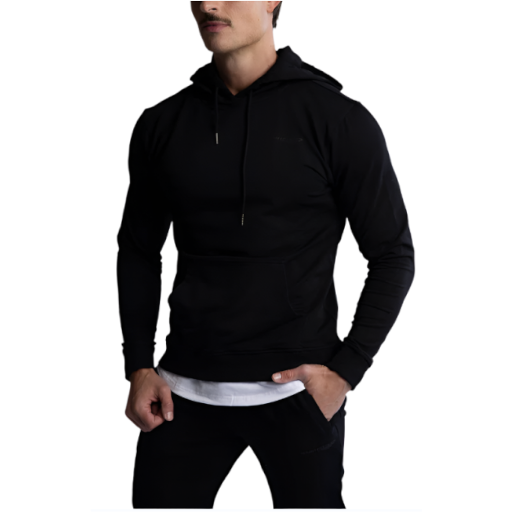 Hard Hitters Slim Fit Terry Hoodie Black Coats Jackets & Vests