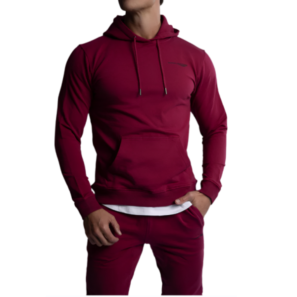 Hard Hitters Slim Fit Terry Hoodie Burgundy Coats Jackets & Vests