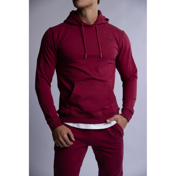 Hard Hitters Slim Fit Terry Hoodie Burgundy Coats Jackets & Vests