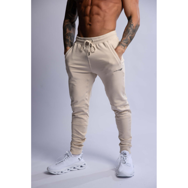 Hard Hitters Slim Fit Terry Joggers Beige Pants