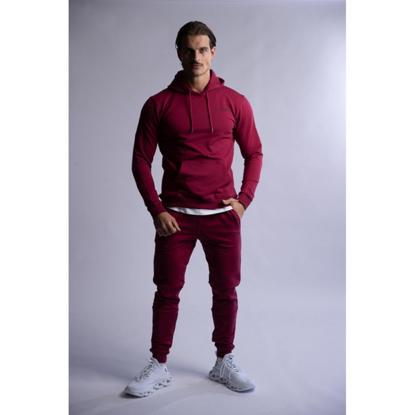 Hard Hitters Slim Fit Terry Joggers Burgundy Pants