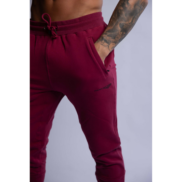 Hard Hitters Slim Fit Terry Joggers Burgundy Pants