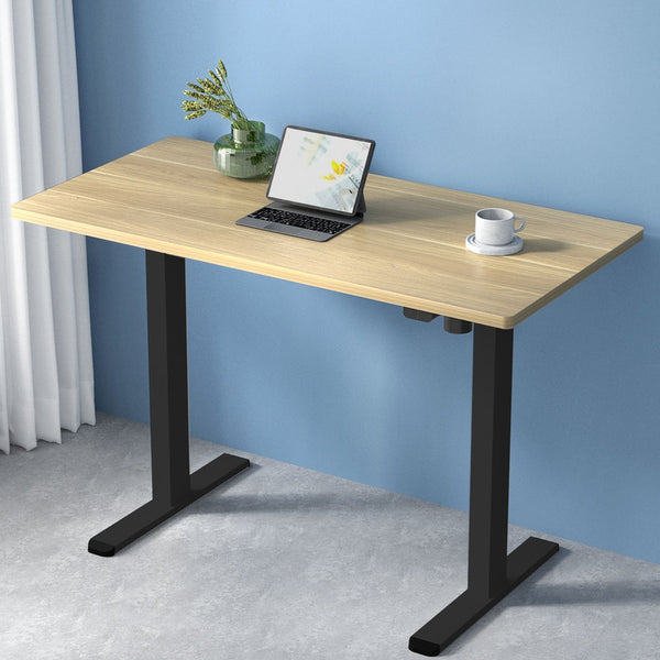 Artiss Standing Desk Motorised White Oak 120Cm Standing Desks