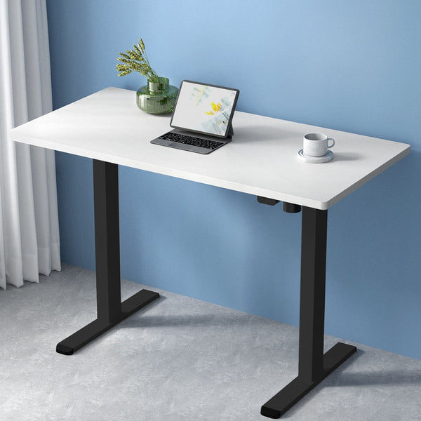 Powder Coated Metal Motorised Height Adjustable Standing Desk Frame And Particleboard Desktop Standing Desks